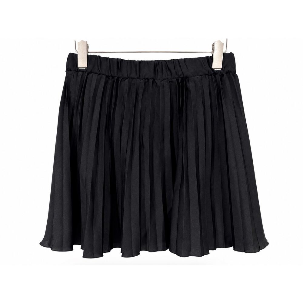 Zara Trafaluc Black Pleated Mini Skort Women’s Large Built In Shorts Preppy Y2K